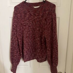 Time and Tru Marled Burgundy Crewneck Sweater